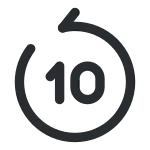 Backward 10 Seconds SVG Icon